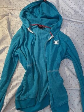 DC shoes blue zip up hoodie